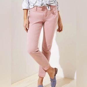 LOFT GIRLFRIEND CHINO PETITE Slim Through The Hip Size 0P Missing one Hook